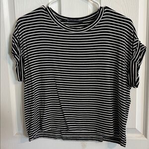 Brandy Melville Black and White Striped shirt